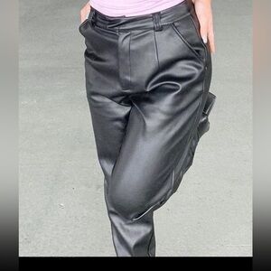 Black leather pants